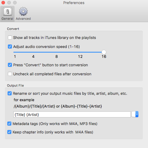 set Mac AudioBook Converter speed
