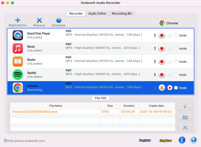 Record audio from Streaming Flash on mac