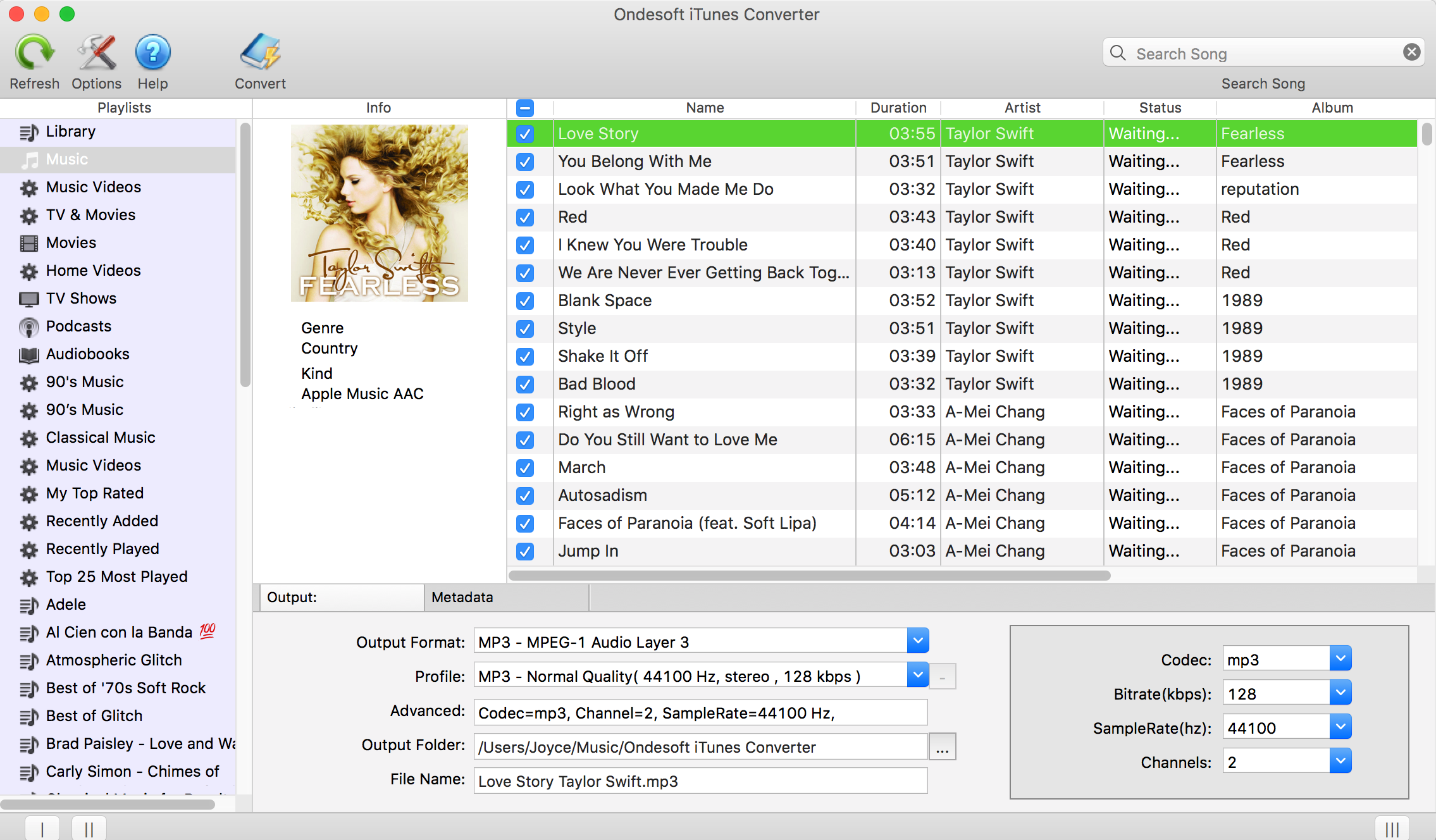 how to change m4p to mp3 on mac