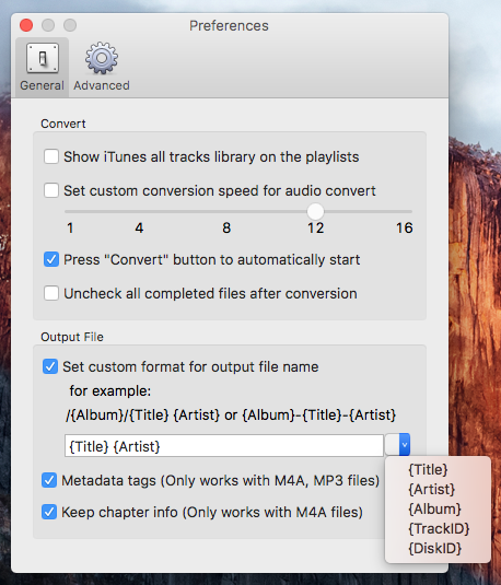 iTunes song filename format