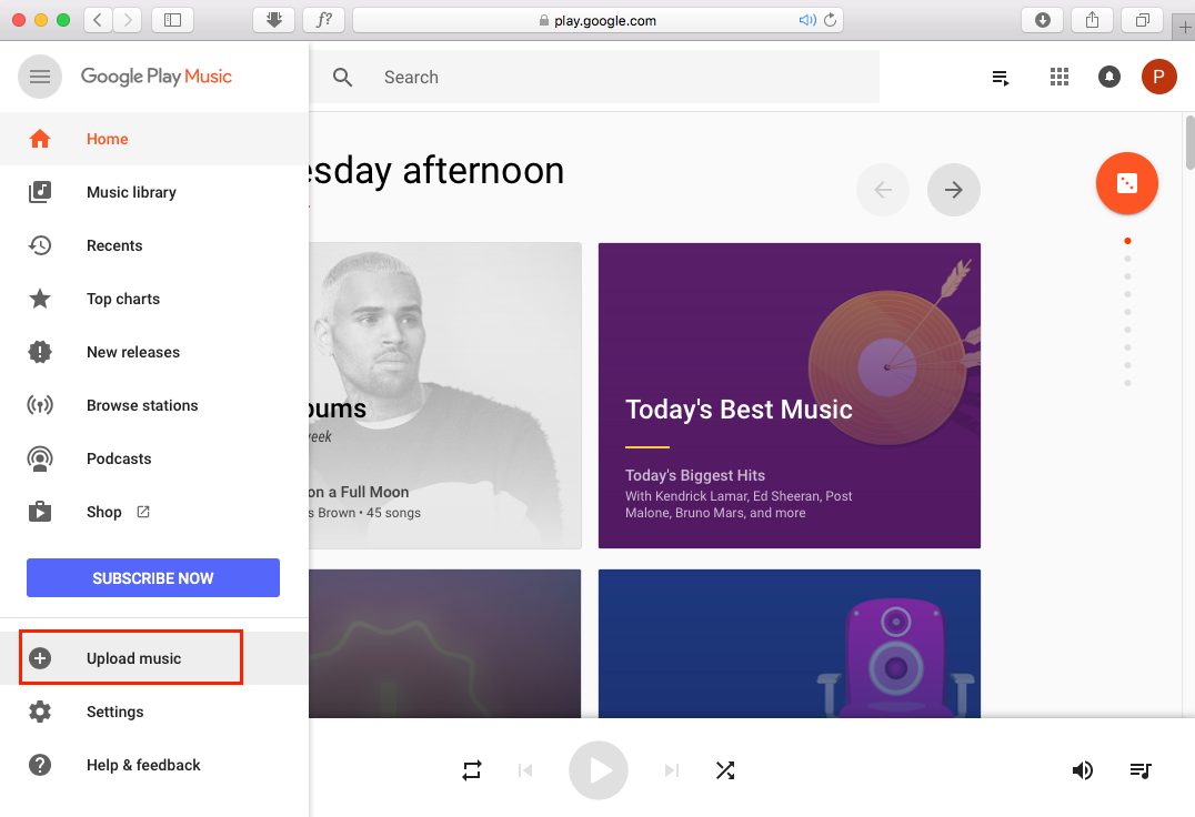 upload itunes music to google play music