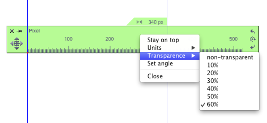 set mac centimeter ruler transparence