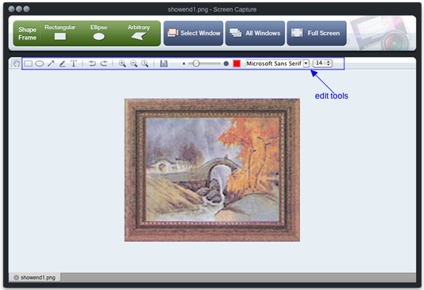 edit the screenshots on mac