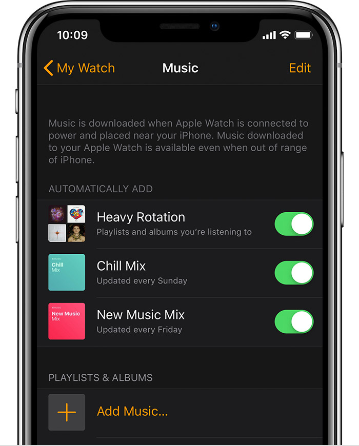 sync spotify music to apple watch