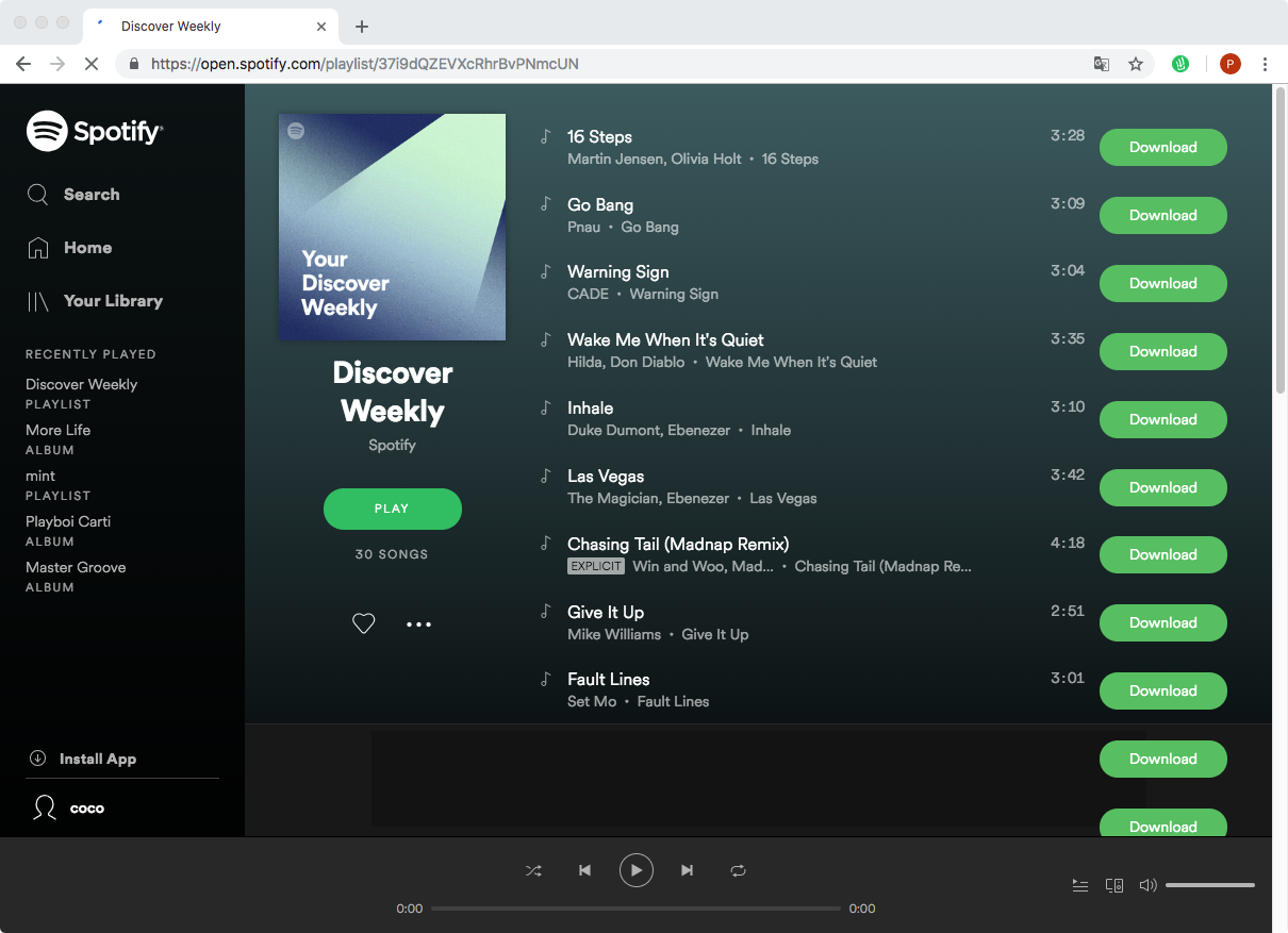 spotify web player downloader